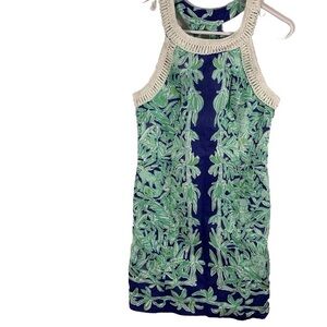 Lilly Pulitzer Lea Shift Dress Sz 4 Koala Of The Wild Sleeveless Tropical Summer